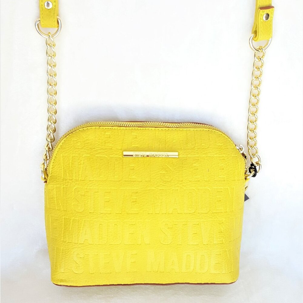 NWT Stunning Steve Madden Crossbody Bag in Citron (Yellow) - Picture 1 of 6